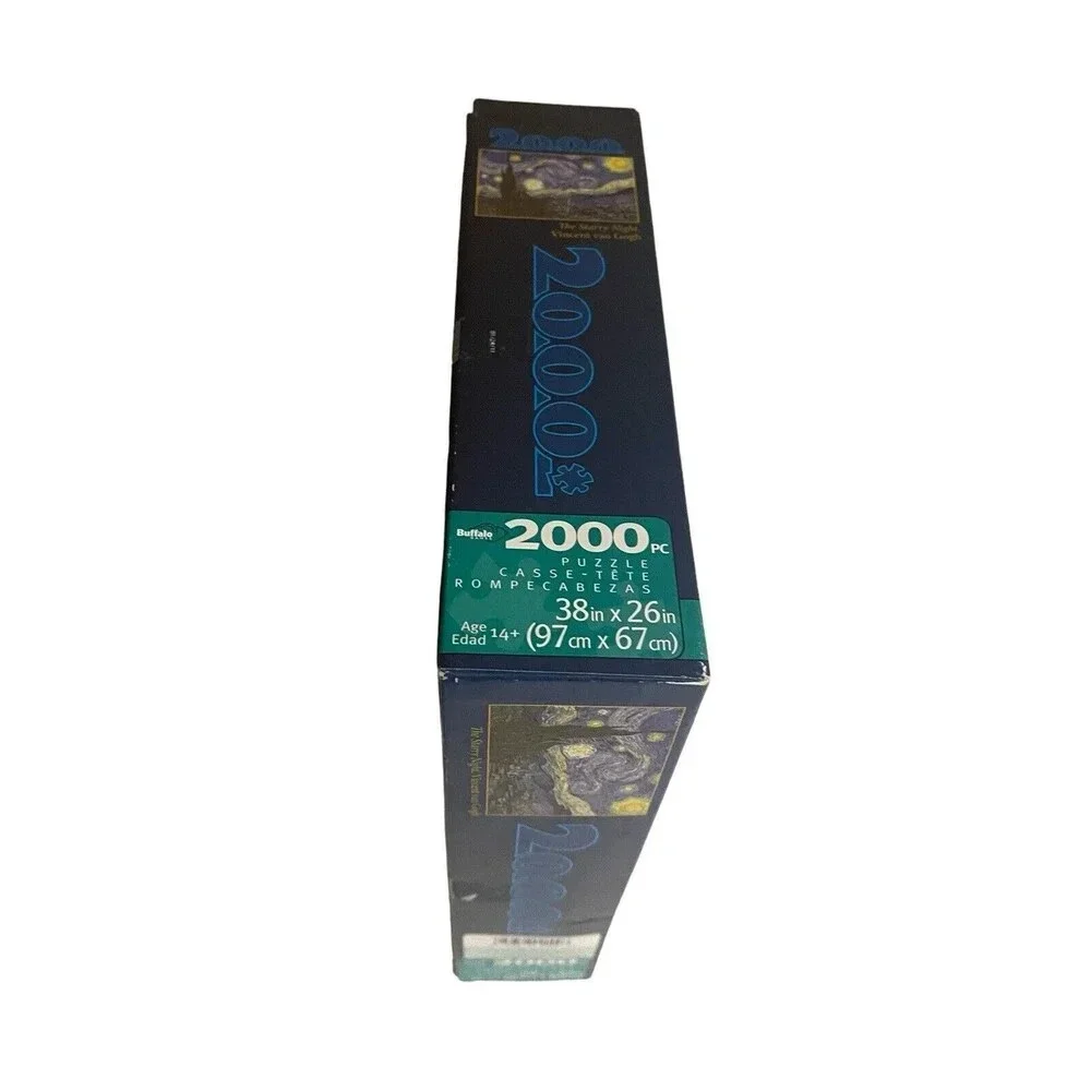 2000pc THE STARRY NIGHT JIGSAW PUZZLE Vincent Van Gogh Buffalo Games Complete